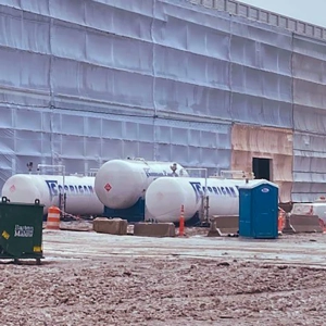 propane tanks for heating for construction