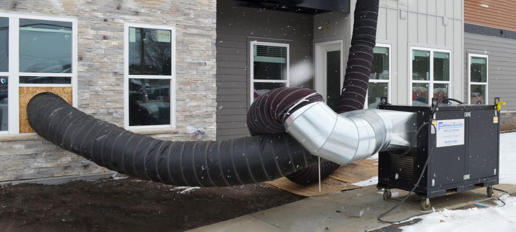 temporary heating for construction sites