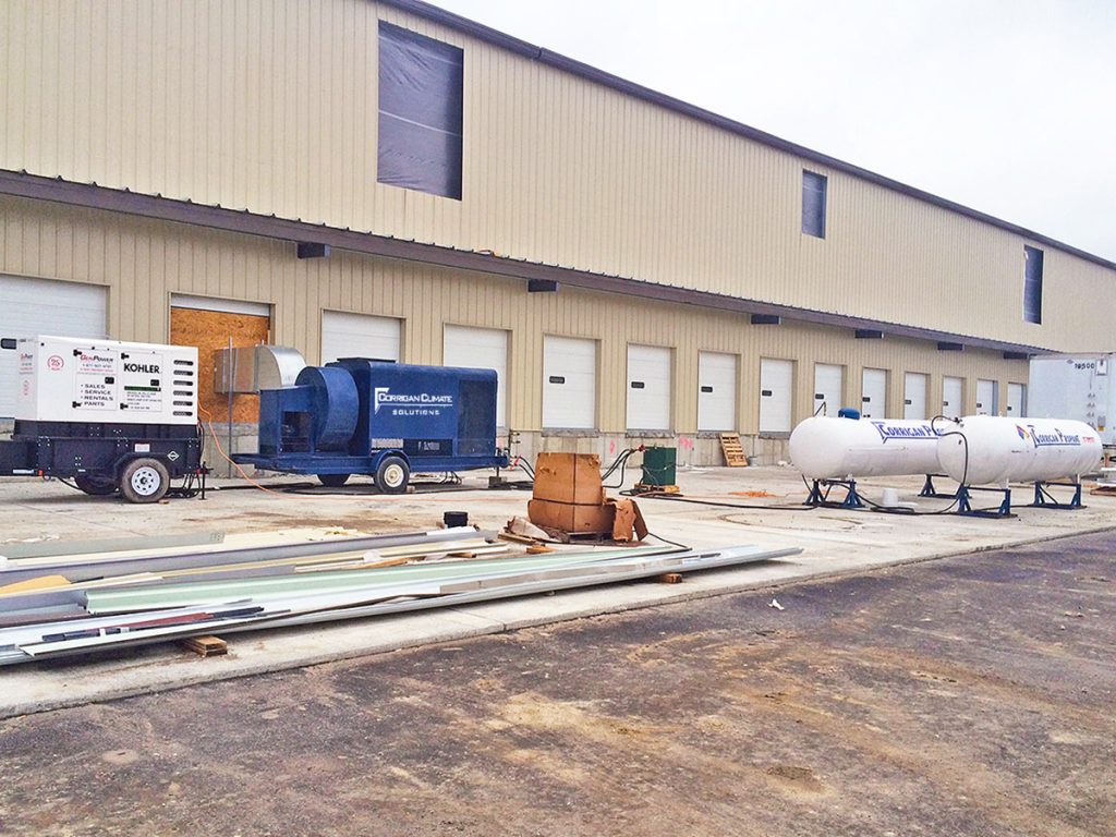 warehouse heating rental services